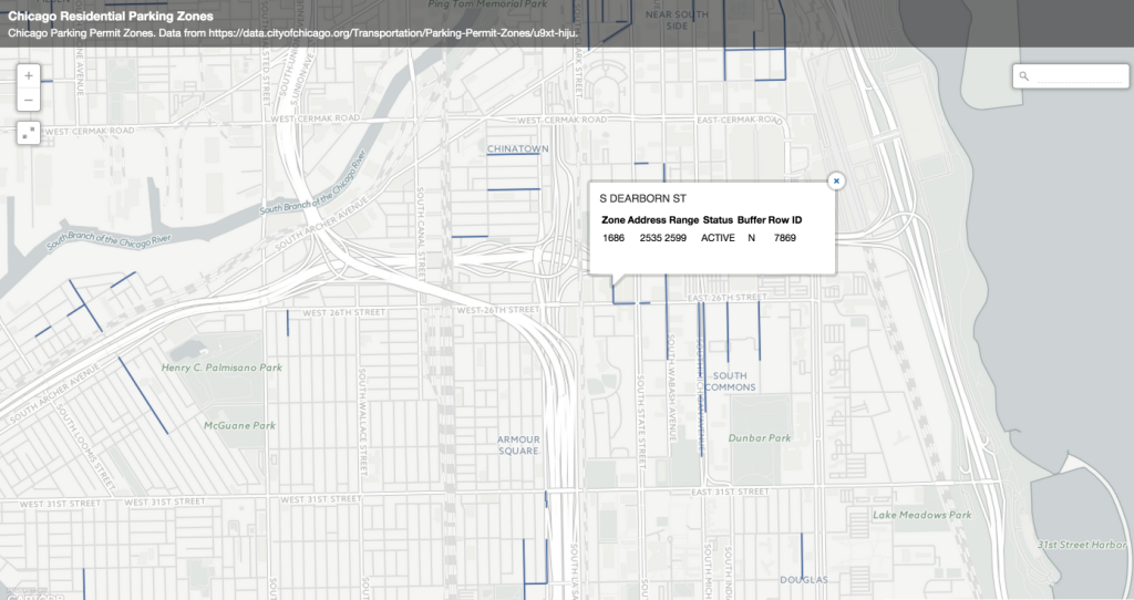 Chicago residential parking zones map